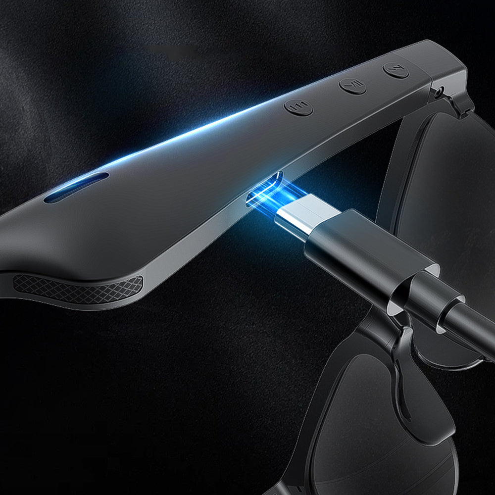AI Glasses with Earphones - Open Ear Audio Design