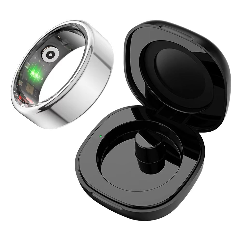 Smart Health Ring - Titanium Finish Close Up