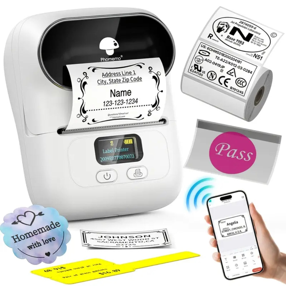 Smart Thermal Printer - Compact Portable Design