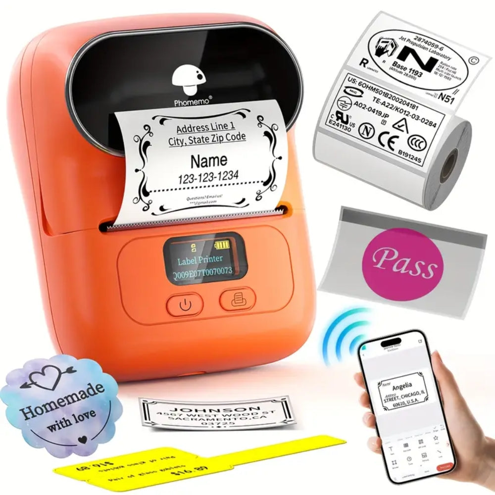 Wireless Sticker Printer - Compatible with iOS and Android