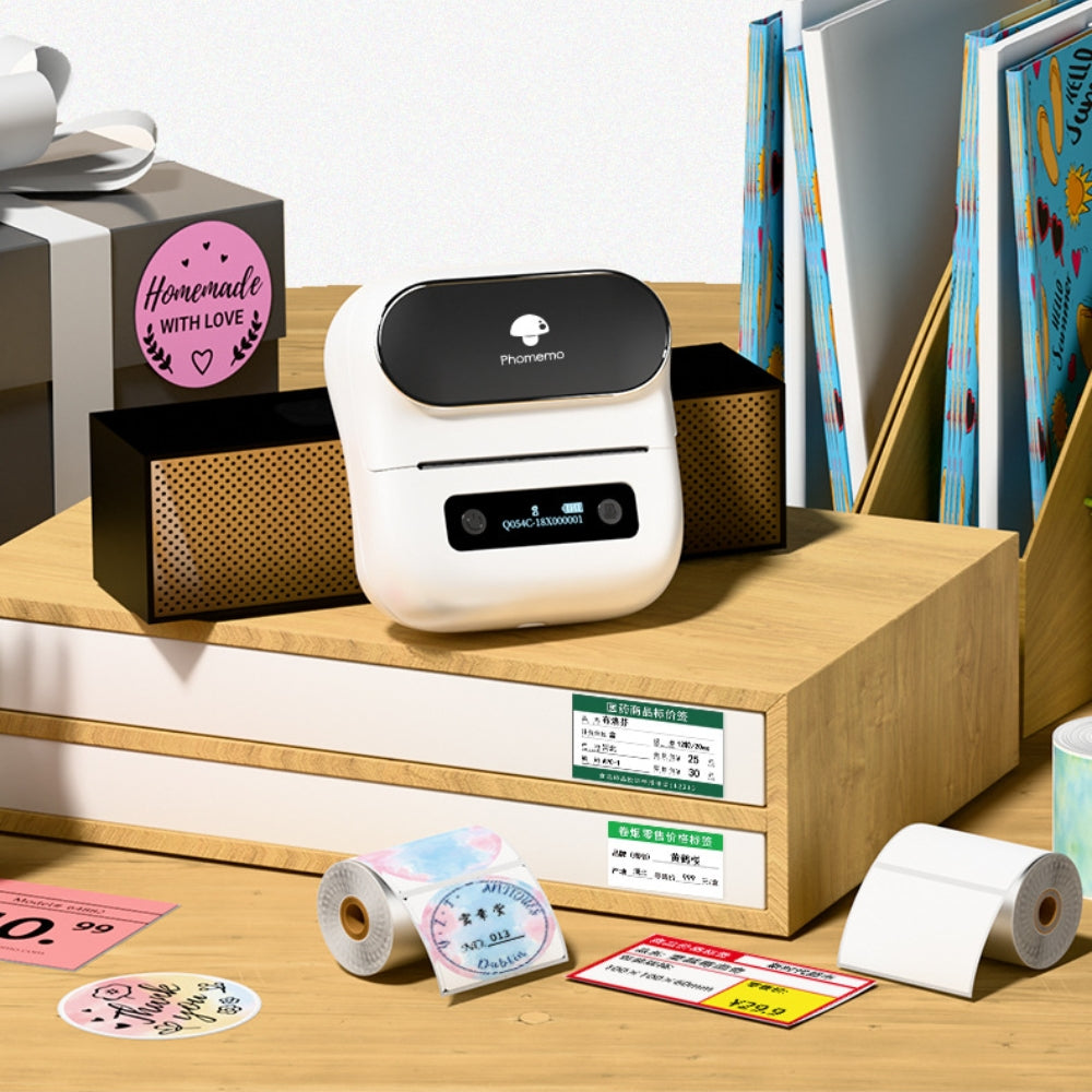 Wireless Thermal Printer - Self-Adhesive Paper Roll