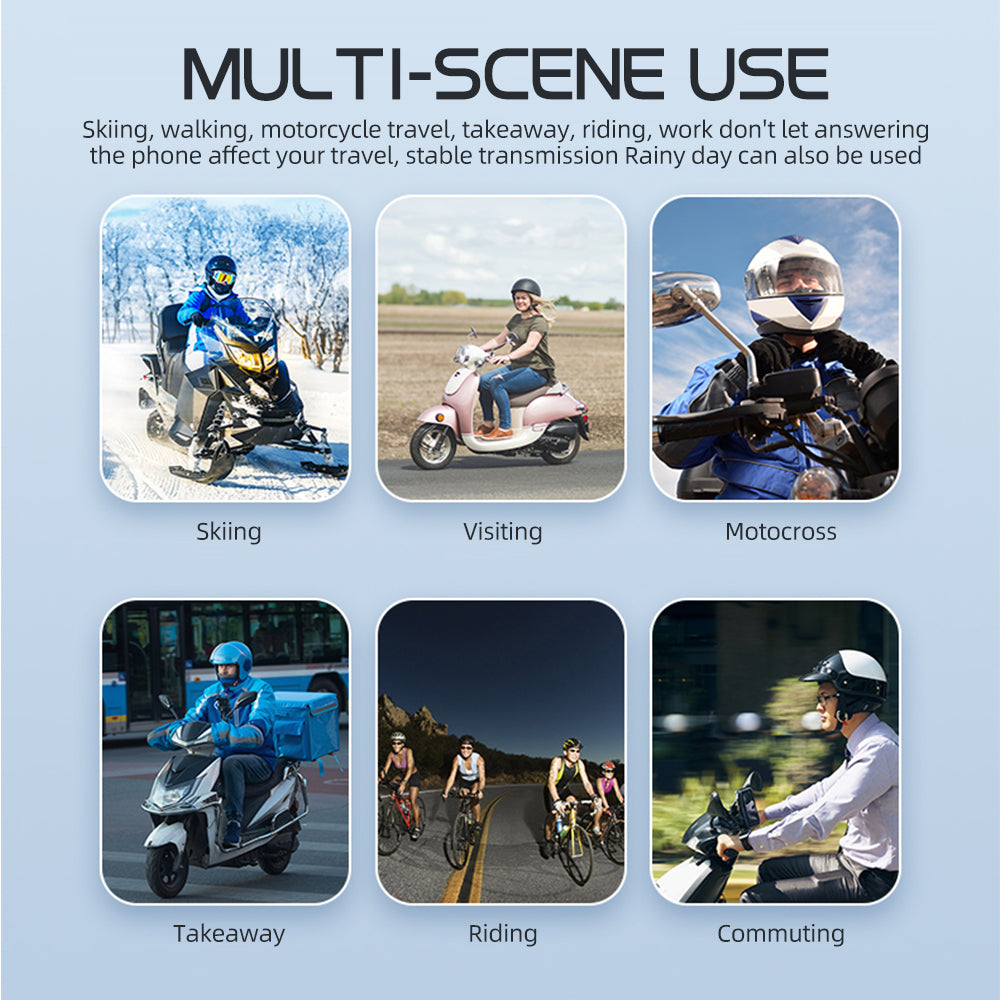 Bluetooth Motorcycle Intercom - 72 Hour Battery Life
