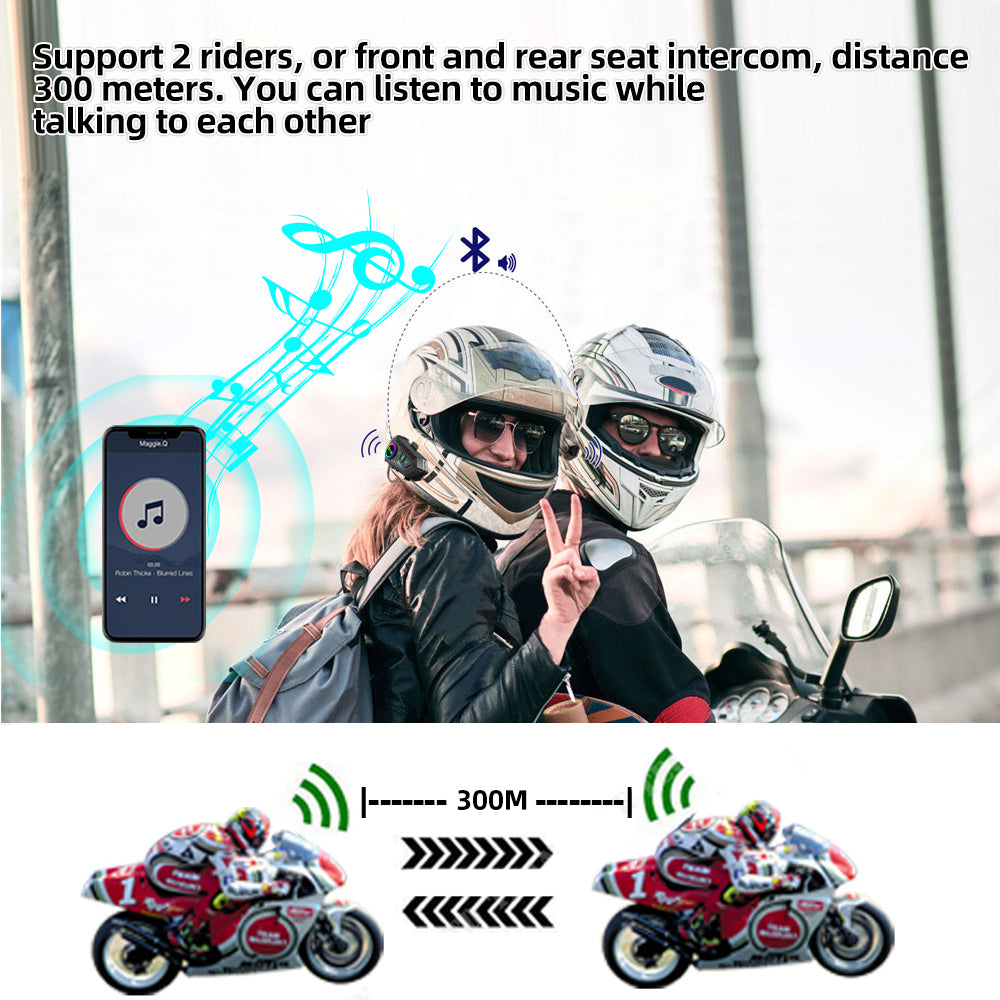 Motorcycle Helmet Intercom - IPX6 Waterproof Design