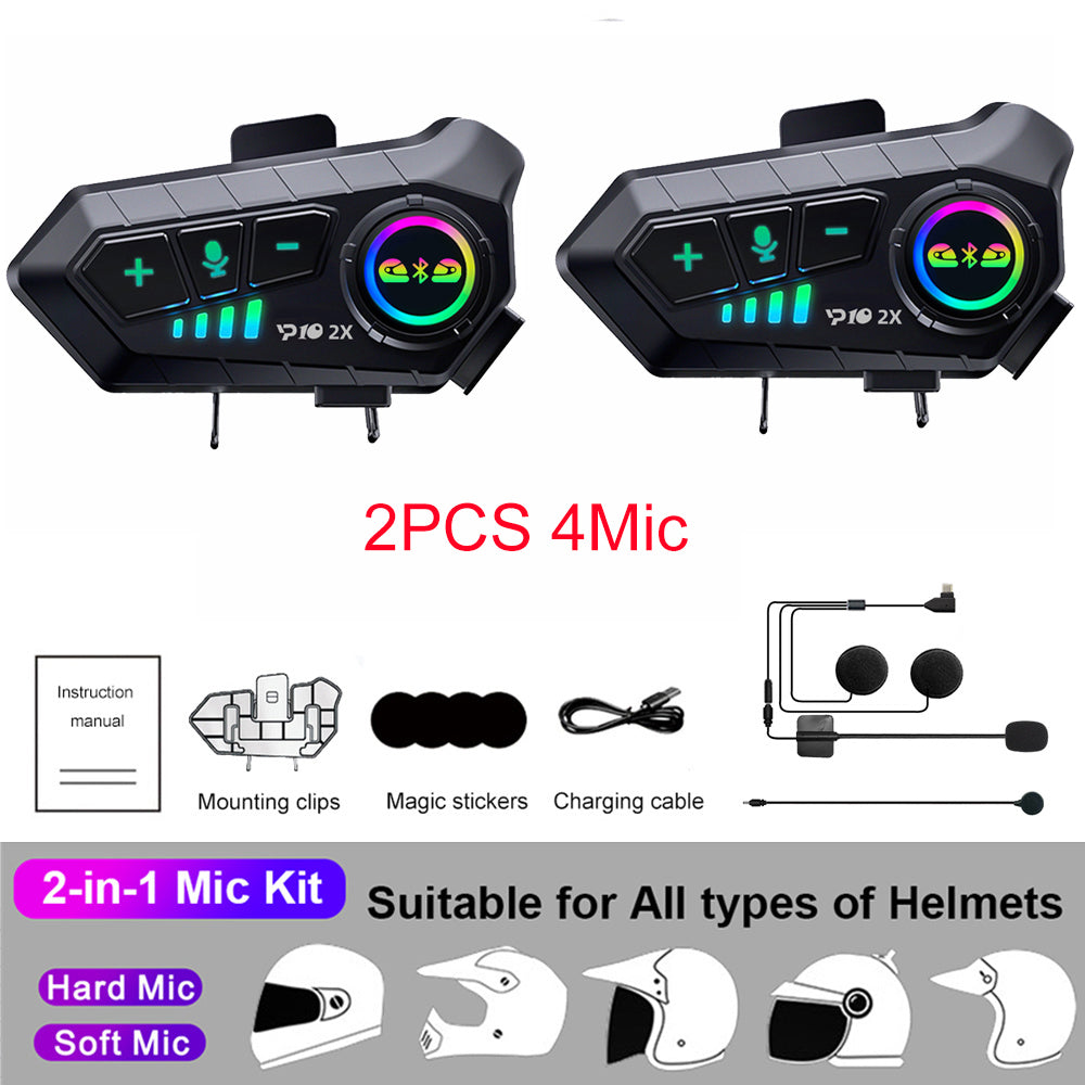 Motorcycle Bluetooth Intercom - Mounting Bracket and Accessories