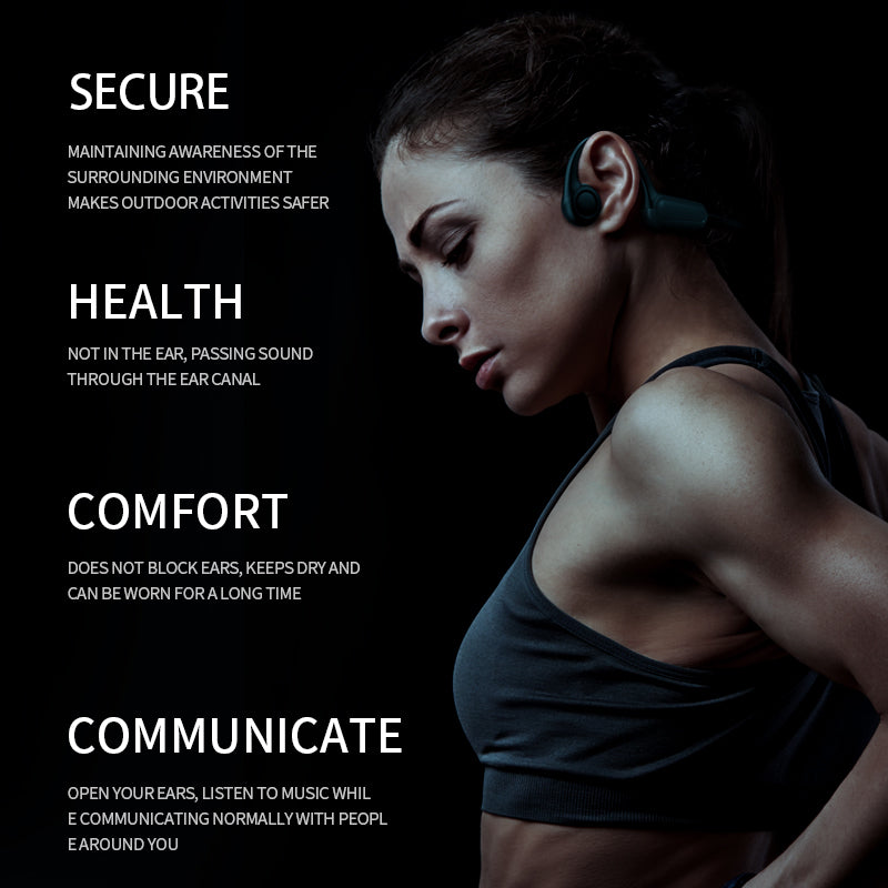 Bone Conduction Earphones - IPX8 Waterproof for Swimming
