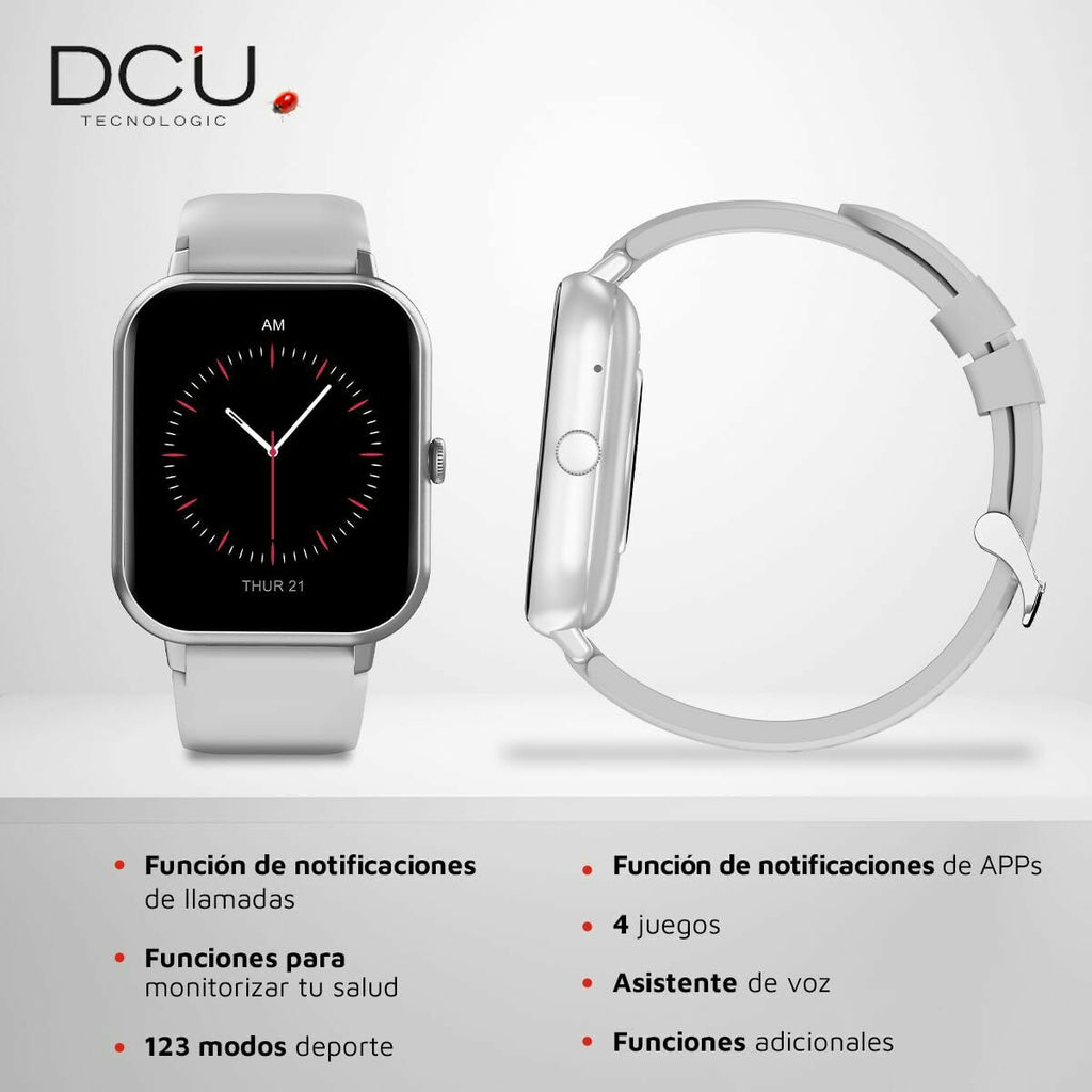 Curved Glass Smartwatch - Heart Rate and Blood Oxygen Monitor