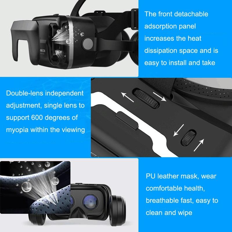 NNEIDS VR Headset - Soft Padding and Adjustable Lens