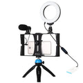Smartphone Video Rig - Professional Vlogging Cage with Cold Shoe Mounts