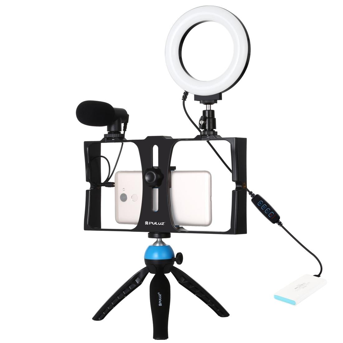 Video Rig for Smartphone - Stabilizer Handle and Microphone Mount