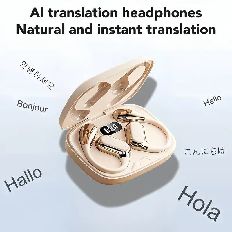 NNETM AI Translation Wireless Earbuds - Noise Cancelling Bluetooth Earphones