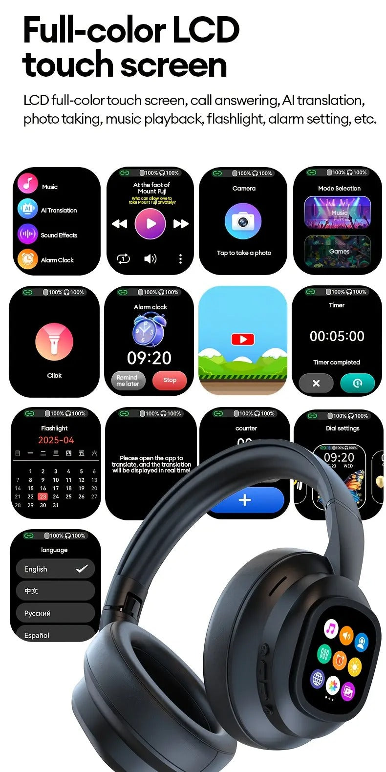 NNETM AI Translation Headphones - Charging Case